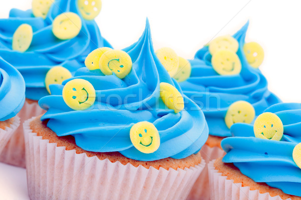 Décoré jaune sourire gâteau [[stock_photo]] © RuthBlack