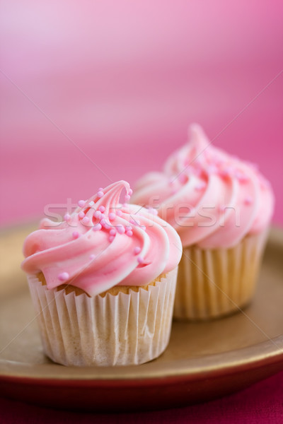 Pink mini cupcakes Stock photo © RuthBlack