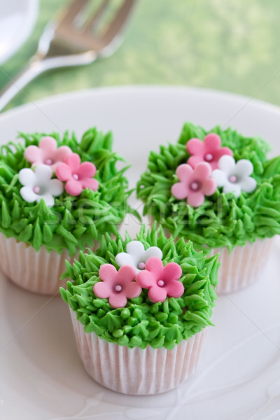 Stock photo: Flower garden cakes