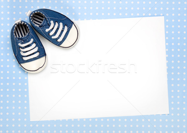 Nouvelle bébé annonce carte vierge fête [[stock_photo]] © RuthBlack