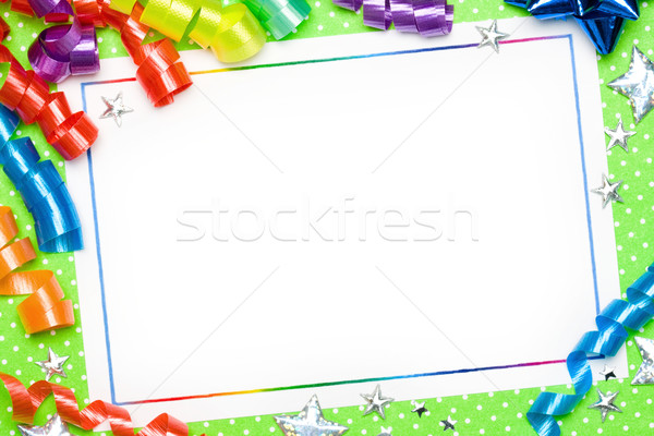 Petrecere carte de gol colorat hârtie fundal cadru Imagine de stoc © RuthBlack
