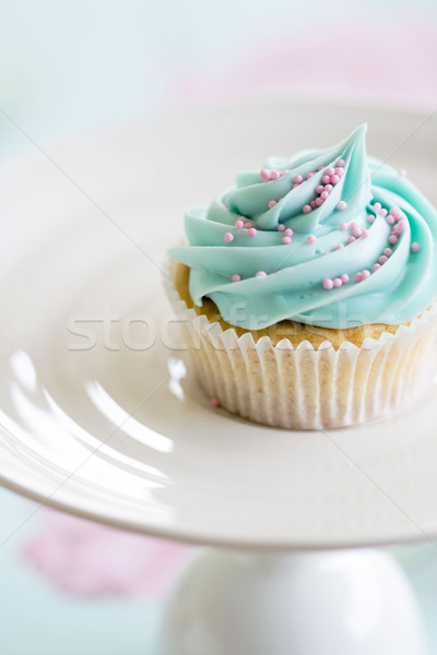 Stock fotó: Minitorta · díszített · rózsaszín · cukor · virág · torta