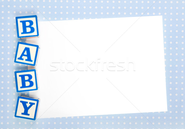 Bebé anuncio tarjeta en blanco nuevos ducha invitación Foto stock © RuthBlack