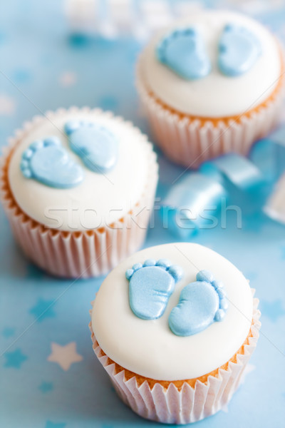 Baby prysznic odznaczony strony niebieski Zdjęcia stock © RuthBlack