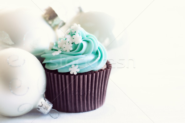 Noël décoré sucre flocons de neige gâteau [[stock_photo]] © RuthBlack