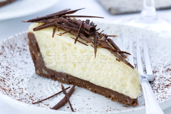 Citron cheesecake décoré chocolat alimentaire [[stock_photo]] © RuthBlack