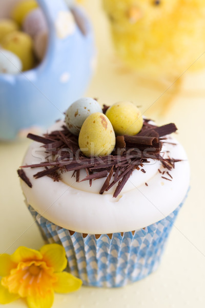 Stock foto: Ostern · Cupcake · dekoriert · Kinder · Schokolade · Ei