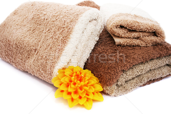 Towels and candle Stock photo © ruzanna
