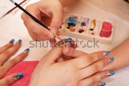 修指甲 手 工作 手 身體 畫 商業照片 © ruzanna