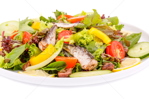 Salad with fish Stock photo © ruzanna