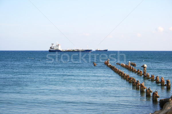 Schiff alten Pier Meer Natur Stock foto © ruzanna