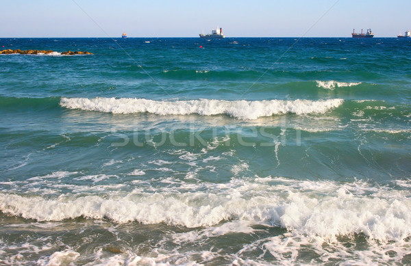 Marin bleu mer vagues navire [[stock_photo]] © ruzanna