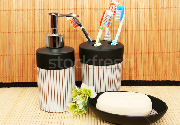 Soap dispensers and bar Stock photo © ruzanna