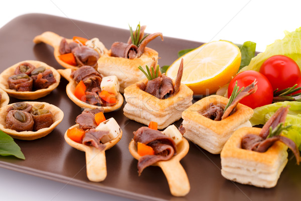Anchovies in pastries Stock photo © ruzanna
