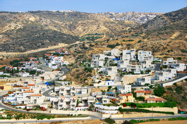 ストックフォト: 村 · キプロス · 壁 · 自然 · 通り · 車