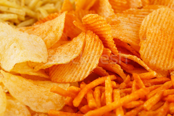 Foto stock: Batatas · fritas · imagem · laranja · grupo · alimentação