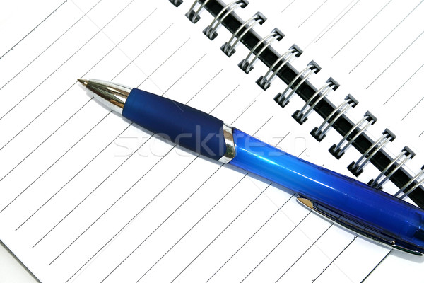 Blue pen and note-book Stock photo © ruzanna