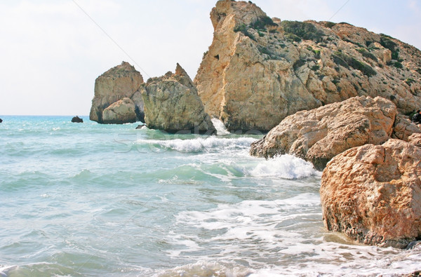 Mondai Ciprus víz út tájkép háttér Stock fotó © ruzanna