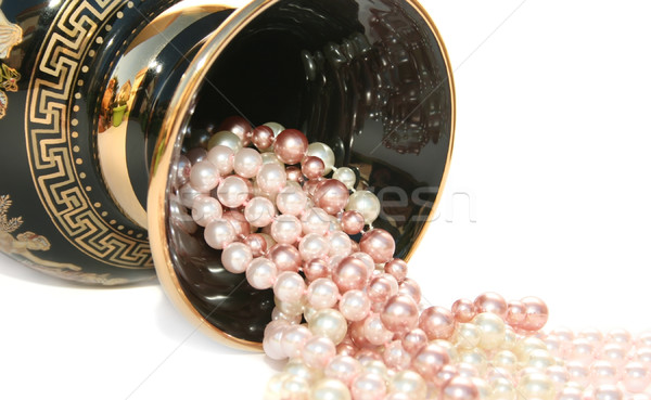 Grec vase perles isolé blanche modèle Photo stock © ruzanna