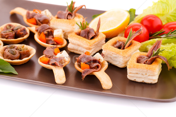 Anchovies in pastries Stock photo © ruzanna