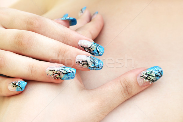 Hands with nail art Stock photo © ruzanna