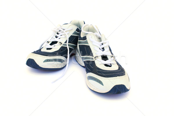 [[stock_photo]]: Chaussures · isolé · blanche · travaux · fond · industrie