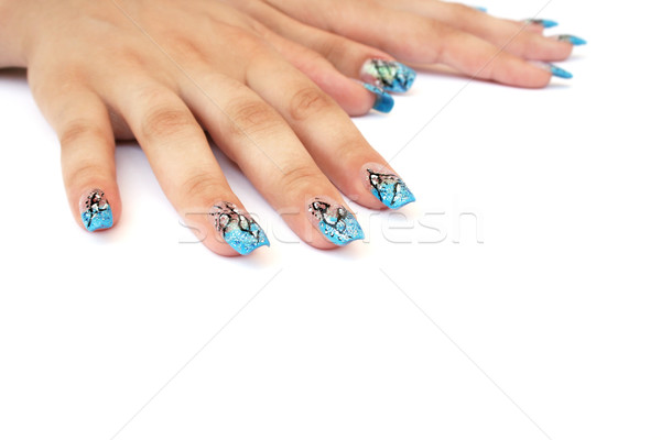 Hands with nail art Stock photo © ruzanna