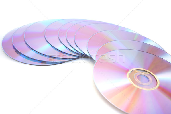 Stock photo: DVDs on white