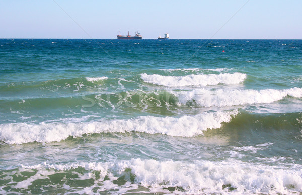 Vagues mer navire ciel eau beauté [[stock_photo]] © ruzanna