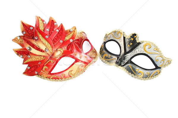 Carnevale maschere isolato bianco faccia moda Foto d'archivio © ruzanna