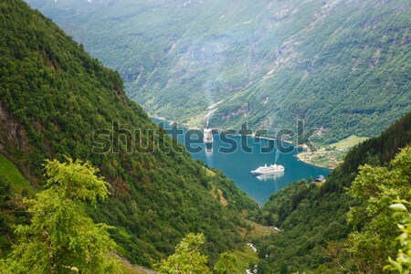 Landscape view from ropeway altitude Stock photo © ruzanna
