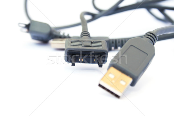 Usb kabel plug geïsoleerd witte business Stockfoto © ruzanna