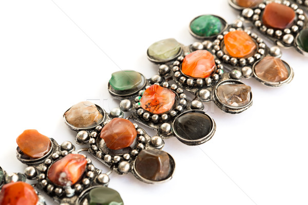 Bracelet anciens style coloré naturelles pierre Photo stock © ruzanna