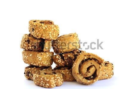 Rusks with sesame seeds and olives Stock photo © ruzanna