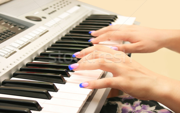 Playing keyboard Stock photo © ruzanna