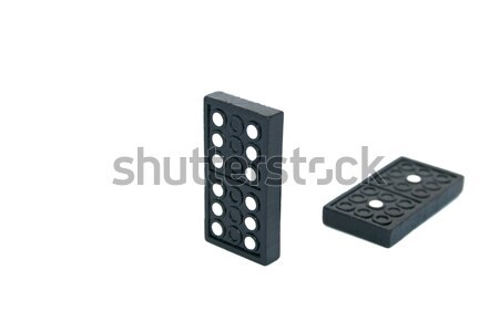 слабый победителем Domino изолированный белый фон Сток-фото © ruzanna