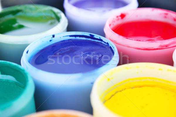 Stock photo: Paint buckets