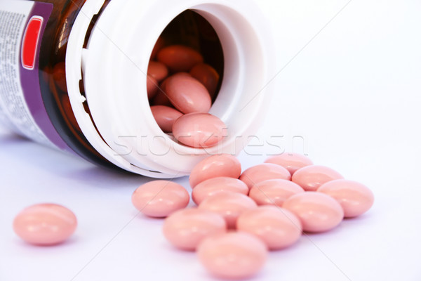 Médicos contenedor gris ayudar rosa farmacia Foto stock © ruzanna