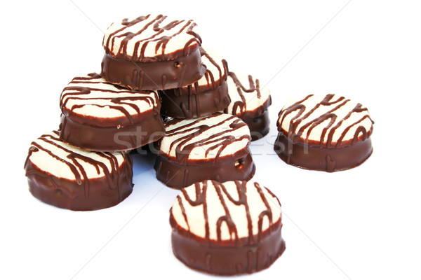 Schokolade isoliert weiß Essen Party Hintergrund Stock foto © ruzanna