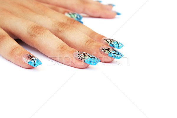 Hands with nail art Stock photo © ruzanna