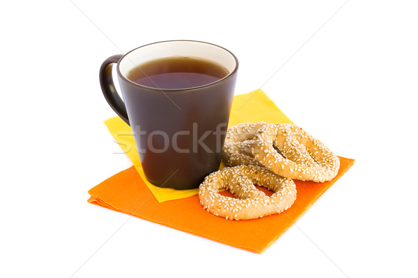 Cup of tea and rusks Stock photo © ruzanna