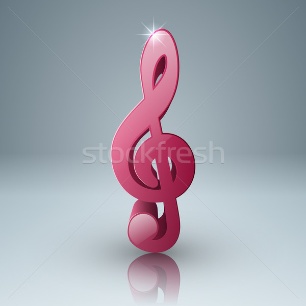 Music Infographic. Note, treble clef, music icon. Stock photo © rwgusev