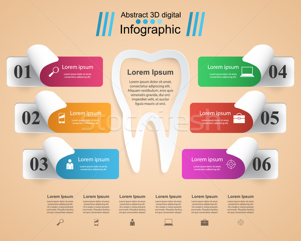 Business Infographics. Tooth icon. Stock photo © rwgusev