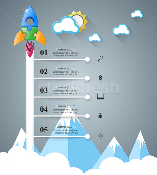 Cohete icono resumen ilustración infografía logo Foto stock © rwgusev