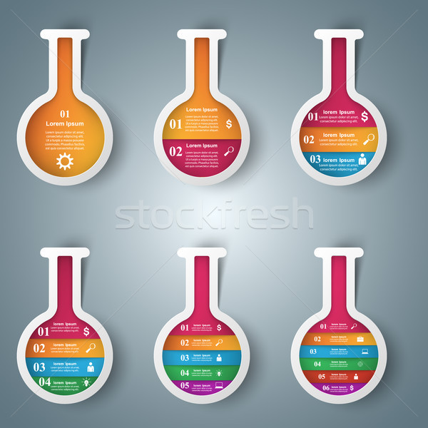 Reageerbuis business infographics buis abstract marketing Stockfoto © rwgusev