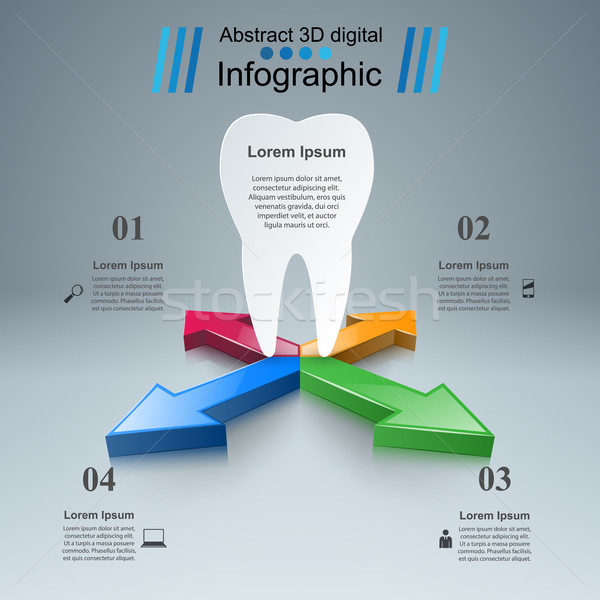 Business Infographics. Tooth icon. Stock photo © rwgusev