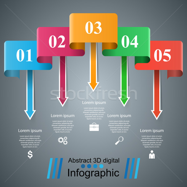 Infographic icons. Arrows icon. Stock photo © rwgusev