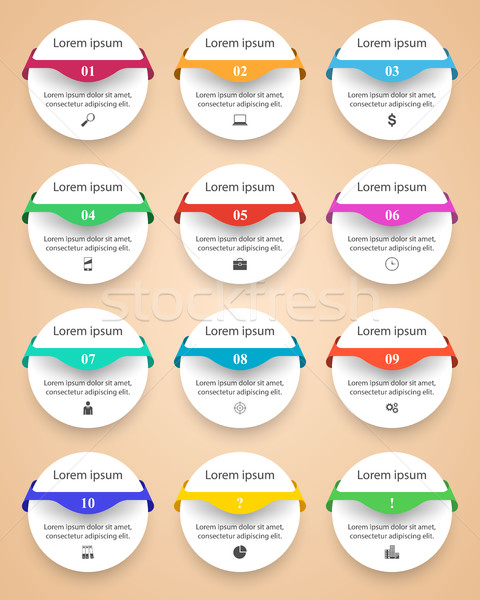 Infographic design. List of 10 items. Stock photo © rwgusev