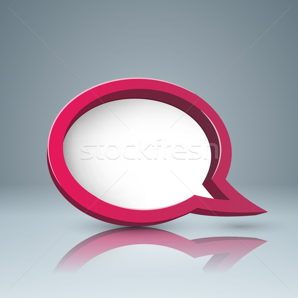 Speech bubl icon. Dialog box info. Stock photo © rwgusev