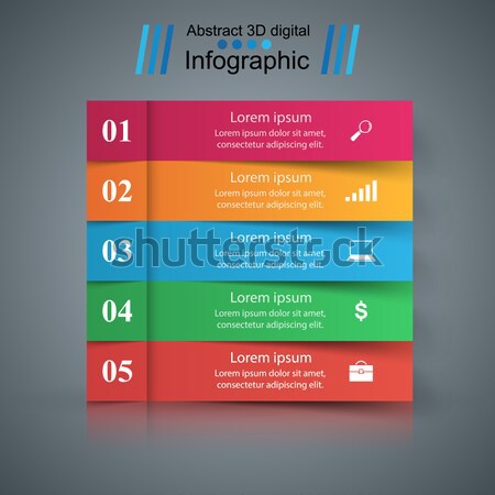 Absztrakt 3D digitális illusztráció infografika üzlet infografika Stock fotó © rwgusev